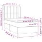 Preview: Boxspringbett mit Matratze Taupe 90x190 cm Stoff