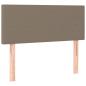 Preview: Boxspringbett mit Matratze & LED Taupe 90x190 cm Stoff