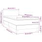 Preview: Boxspringbett mit Matratze & LED Taupe 90x190 cm Stoff
