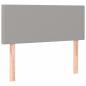 Preview: Boxspringbett mit Matratze & LED Hellgrau 90x190 cm Stoff