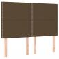 Preview: Boxspringbett mit Matratze & LED Dunkelbraun 140x190 cm Stoff