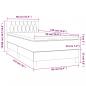 Preview: Boxspringbett mit Matratze Taupe 90x190 cm Stoff