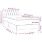 Preview: Boxspringbett mit Matratze Dunkelbraun 90x190 cm Stoff
