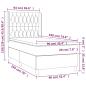Preview: Boxspringbett mit Matratze Schwarz 90x190 cm Stoff