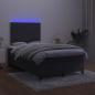 Preview: Boxspringbett mit Matratze & LED Schwarz 120x200 cm Samt