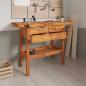 Preview: Werkbank mit Schubladen Schraubstöcken 124x52x83 cm Akazienholz