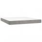 Preview: Boxspringbett mit Matratze & LED Hellgrau 180x200 cm Samt