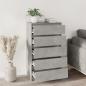 Preview: Schubladenschrank Betongrau 60x36x103 cm Holzwerkstoff