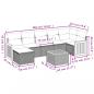 Preview: 8-tlg. Garten-Sofagarnitur mit Kissen Grau Poly Rattan