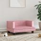 Preview: ARDEBO.de - Hundebett Rosa 60x40x30 cm Samt