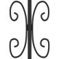 Preview: Gartenzaun mit Speerspitzen Schwarz 222 cm Stahl