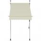 Preview: Einziehbare Markise Handbetrieben 100 cm Creme