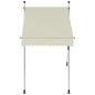 Preview: Einziehbare Markise Handbetrieben 100 cm Creme