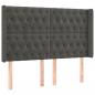 Preview: Boxspringbett mit Matratze & LED Dunkelgrau 140x200 cm Samt