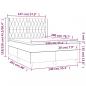 Preview: Boxspringbett mit Matratze & LED Dunkelgrau 140x200 cm Samt