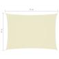 Preview: Sonnensegel Oxford-Gewebe Rechteckig 6x8 m Creme