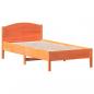 Preview: Massivholzbett ohne Matratze Wachsbraun 90x190 cm Kiefernholz