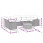 Preview: 8-tlg. Garten-Sofagarnitur mit Kissen Beige Poly Rattan