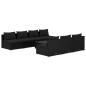 Preview: 8-tlg. Garten-Lounge-Set mit Kissen Poly Rattan Schwarz