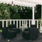 Preview: ARDEBO.de - 4-tlg. Garten-Lounge-Set mit Auflagen Poly Rattan Schwarz