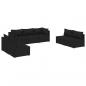 Preview: 7-tlg. Garten-Lounge-Set mit Kissen Poly Rattan Schwarz