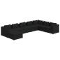 Preview: 8-tlg. Garten-Lounge-Set mit Kissen Poly Rattan Schwarz