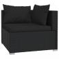 Preview: 13-tlg. Garten-Lounge-Set mit Kissen Schwarz Poly Rattan