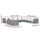 Preview: 10-tlg. Garten-Lounge-Set mit Kissen Schwarz Poly Rattan