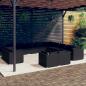 Preview: ARDEBO.de - 13-tlg. Garten-Lounge-Set mit Kissen Schwarz Poly Rattan