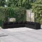 Preview: ARDEBO.de - 8-tlg. Garten-Lounge-Set mit Kissen Poly Rattan Schwarz