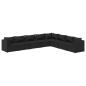Preview: 8-tlg. Garten-Lounge-Set mit Kissen Poly Rattan Schwarz