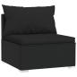 Preview: 11-tlg. Garten-Lounge-Set mit Kissen Schwarz Poly Rattan