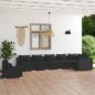 Preview: ARDEBO.de - 7-tlg. Garten-Lounge-Set mit Kissen Poly Rattan Schwarz