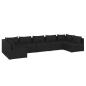 Preview: 7-tlg. Garten-Lounge-Set mit Kissen Poly Rattan Schwarz