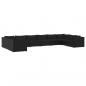 Preview: 10-tlg. Garten-Lounge-Set mit Kissen Poly Rattan Schwarz