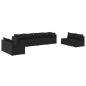 Preview: 8-tlg. Garten-Lounge-Set mit Kissen Poly Rattan Schwarz