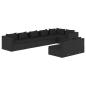 Preview: 8-tlg. Garten-Lounge-Set mit Kissen Schwarz Poly Rattan