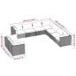 Preview: 9-tlg. Garten-Lounge-Set mit Kissen Schwarz Poly Rattan