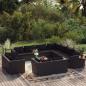 Preview: ARDEBO.de - 12-tlg. Garten-Lounge-Set mit Kissen Schwarz Poly Rattan