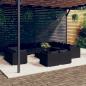 Preview: ARDEBO.de - 13-tlg. Garten-Lounge-Set mit Kissen Schwarz Poly Rattan