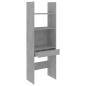 Preview: ARDEBO.de - Bücherregal Betongrau 60x35x180 cm Holzwerkstoff
