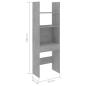 Preview: Bücherregal Betongrau 60x35x180 cm Holzwerkstoff
