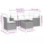Preview: 6-tlg. Garten-Sofagarnitur mit Kissen Beige Poly Rattan