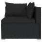 Preview: 11-tlg. Garten-Lounge-Set mit Kissen Poly Rattan Schwarz