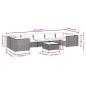 Preview: 8-tlg. Garten-Lounge-Set mit Kissen Poly Rattan Schwarz