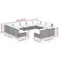 Preview: 11-tlg. Garten-Lounge-Set mit Kissen Schwarz Poly Rattan