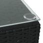 Preview: 4-tlg. Garten-Lounge-Set mit Kissen Schwarz Poly Rattan