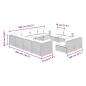 Preview: 11-tlg. Garten-Lounge-Set mit Kissen Schwarz Poly Rattan