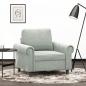 Preview: ARDEBO.de - Sessel Hellgrau 60 cm Samt