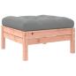 Preview: Gartenhocker mit Kissen 2 Stk. Massivholz Douglasie